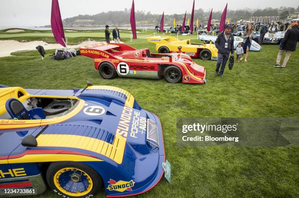 Porsche 917/30 Can-Am Spyder at the 2021 Pebble Beach Concours d'Elegance in Pebble Beach, California, U.S., on Sunday, Aug. 15, 2021. Since 1950,...