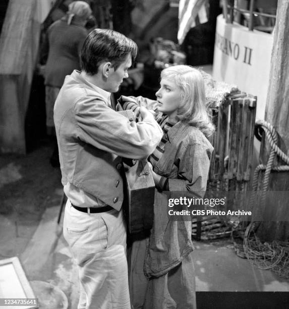 Pictured from left is Dick York and Joanne Woodward in "A Man's World". October 1, 1956.