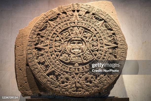 On 17 August 2021, tourists visited the National Museum of Anthropology, or Museo Nacional de Antropologia, in Mexico City, Mexico. Above, what was...