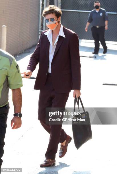 Jacob Elordi is seen on August 17, 2021 in Los Angeles, California.