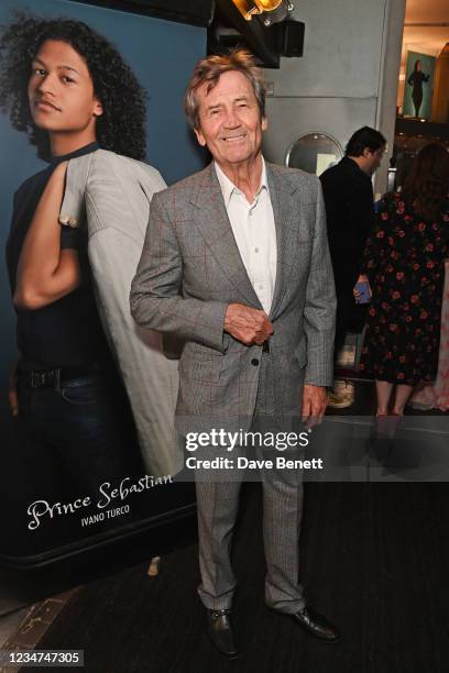 Lord Melvyn Bragg attends the press night performance of "Cinderella" at the Gillian Lynne Theatre on August 18, 2021 in London, England.