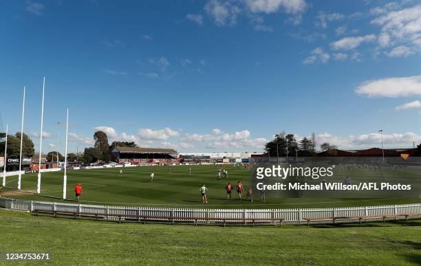 General view during the Sydney Swans training session at North Port Oval on August 19, 2021 in Melbourne, Australia.