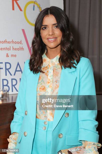 Lucy Mecklenburgh attends the launch of Frankie Bridge's new book "GROW: Motherhood, Mental Health & Me" at SohoWorks on August 19, 2021 in London,...