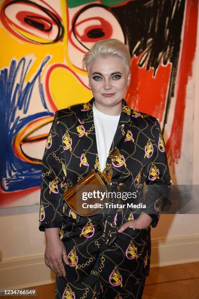 Ela Steinmetz of the band Elaiza during the exhibition of Alexander Hoeller F*ck them at Gallery Schmalfuss on August 19, 2021 in Berlin, Germany.