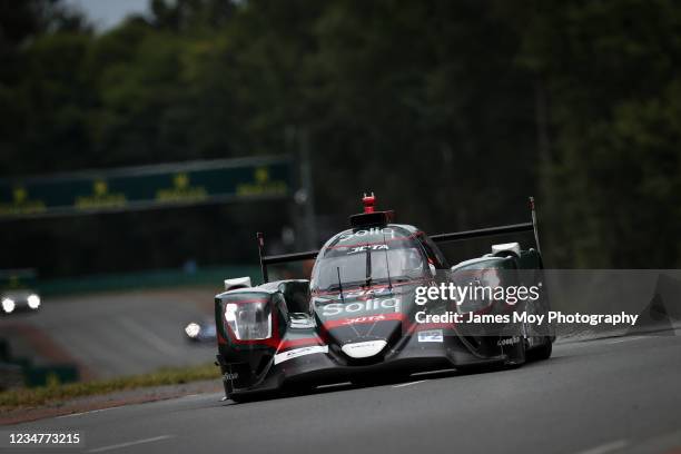 The Jota Oreca 07 - Gibson of Roberto Gonzalez, Antonio Felix Da Costa, and Anthony Davidson in action on August 19, 2021 in Le Mans, France.