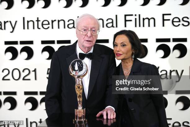 Sir Michael Caine is awarded with the Crystal Globe for Outstanding Contribution to World Cinema, and his wife Lady Shakira Caine at the 55th Karlovy...