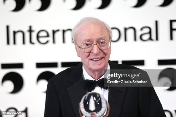 Sir Michael Caine is awarded with the Crystal Globe for Outstanding Contribution to World Cinema at the 55th Karlovy Vary International Film Festival...