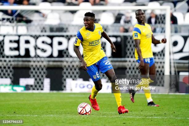 Ousseynou THIOUNE of FC Sochaux Montbeliard during the Ligue 2 BKT match between Amiens and Sochaux at Stade Crédit Agricole La Licorne on August 21,...
