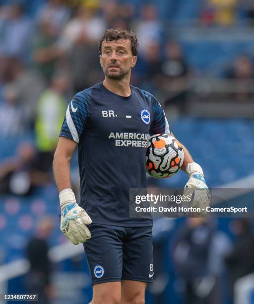 Brighton & Hove Albion's Goalkeeping Coach Ben Roberts during the Premier League match between Brighton & Hove Albion and Watford at American Express...