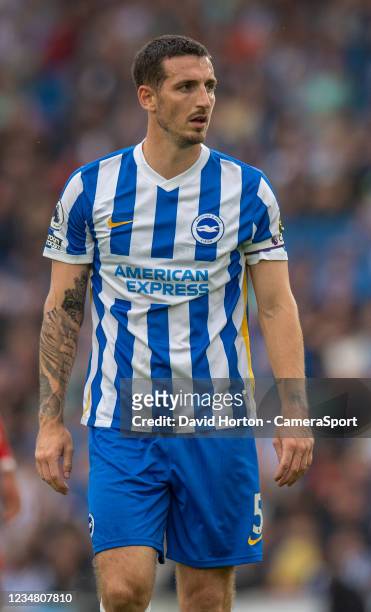 Brighton & Hove Albion's Lewis Dunk during the Premier League match between Brighton & Hove Albion and Watford at American Express Community Stadium...