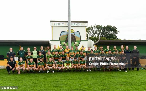 Louth , Ireland - 22 August 2021; The Cooley Kickhams GAC team before the Hollywood Developments Division 1 League match between Cooley Kickhams and...