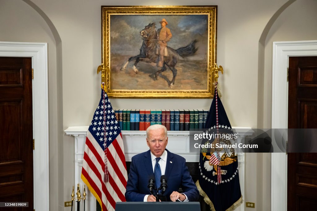 President Biden Addresses The Situation In Afghanistan From The White House