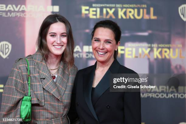 Desiree Nosbusch and her daughter Luka Kloser during the premiere of the movie "Bekenntnisse des Hochstaplers Felix Krull" at Astor Filmlounge on...