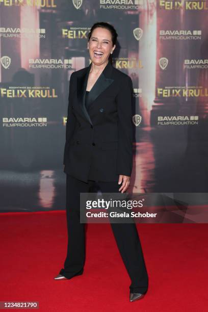 Desiree Nosbusch during the premiere of the movie "Bekenntnisse des Hochstaplers Felix Krull" at Astor Filmlounge on August 22, 2021 in Munich,...