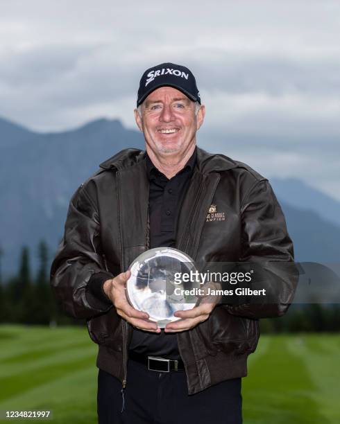 Rod Pampling of Australia poses with the trophy after winning the final round of the Boeing Classic at The Club at Snoqualmie Ridge on August 22,...