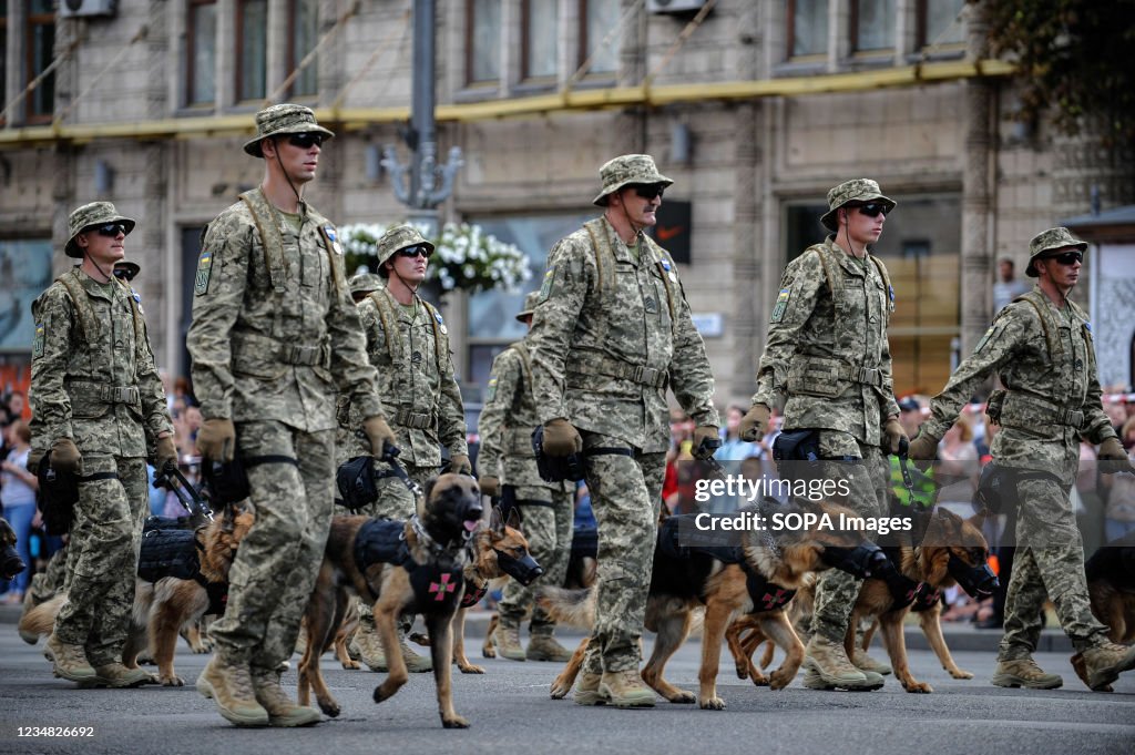 Ukrainian armed forces units participate during the...