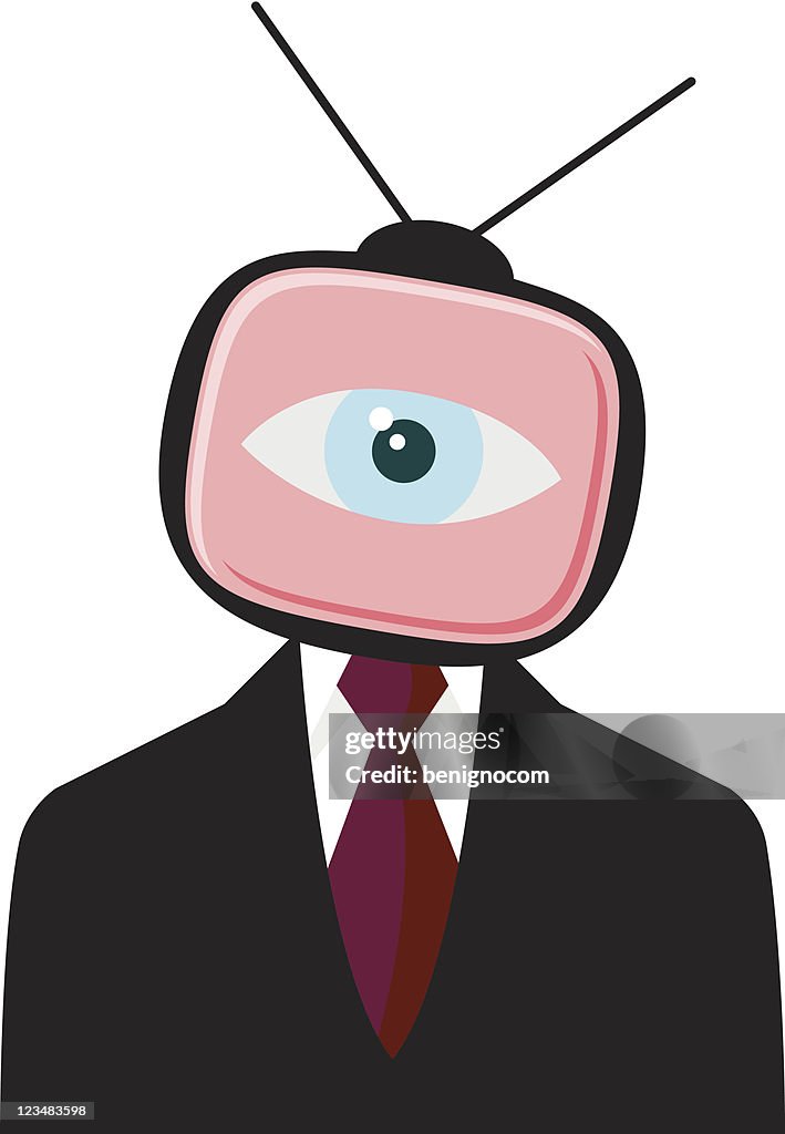 Empresário olhos de TV
