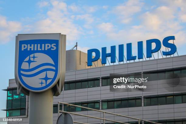 Philips office building in Warsaw, Poland on July 29, 2021.