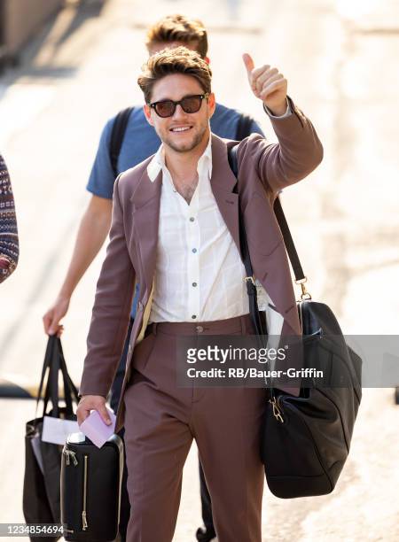 Niall Horan is seen at "Jimmy Kimmel Live" on August 24, 2021 in Los Angeles, California.