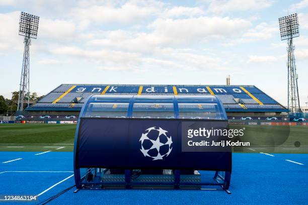 General view of the Maksimir Stadium before the UEFA Champions League Play-Offs Leg Two match between Dinamo Zagreb and FC Sheriff at Maksimir...