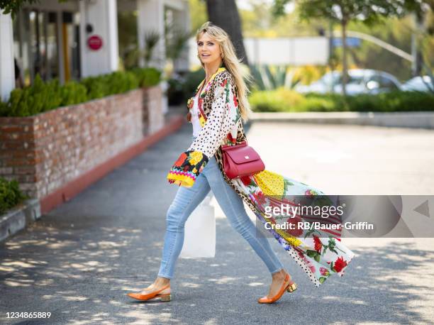 Heidi Klum is seen on August 25, 2021 in Los Angeles, California.