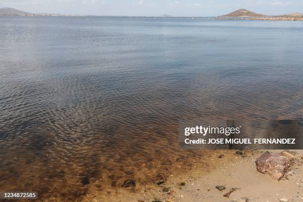 Picture shows a general view of the Mar Menor lagoon from Puerto Bello de la Manga on August 25 in La Manga del Mar Menor, Murcia, Spain. - Five...