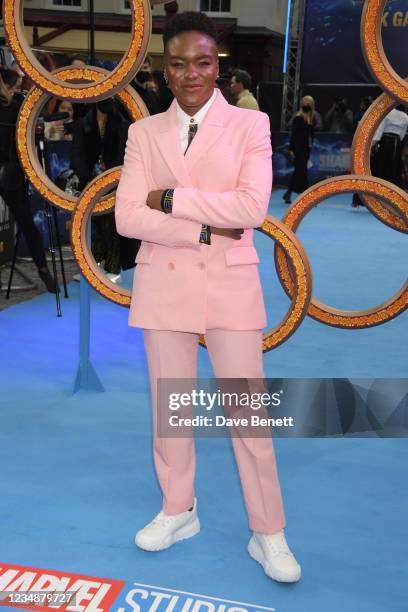 Nicola Adams attends the UK Gala Screening of Marvel Studios' "Shang -Chi And The Legend Of The Ten Rings" at The Curzon Mayfair on August 26, 2021...