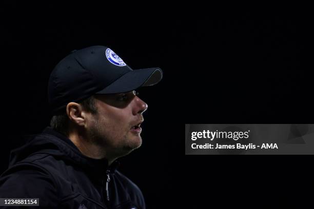 Robbie Stockdale the head coach / manager of Rochdale during the Carabao Cup Second Round match between Shrewsbury Town and Rochdale on August 24,...