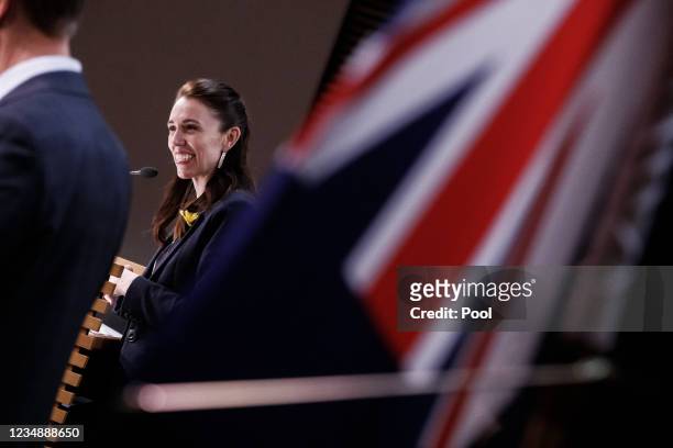 Prime minister Jacinda Ardern and Director General of Health Dr Ashley Bloomfield hold the Post Cabinet COVID-19 lockdown update of a shift to level...