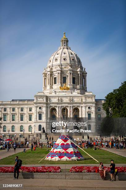 Indigenous leaders and their water-protector allies set up an occupy-style camp on the lawn of the Minnesota State Capitol Building to protest the...