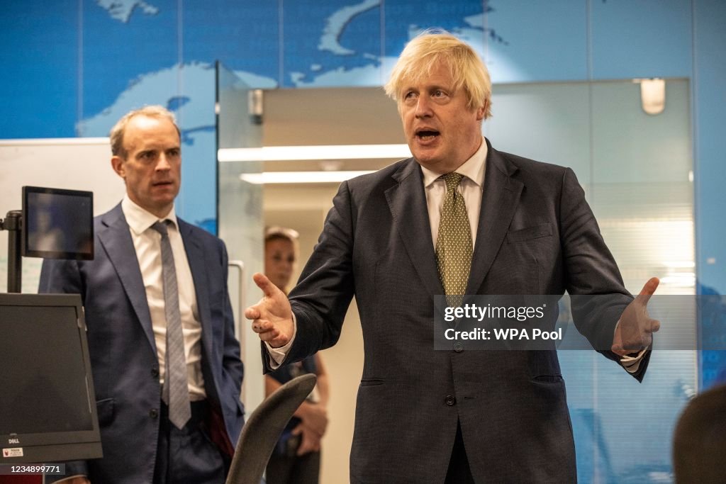 Boris Johnson Visits FCDO Crisis Centre