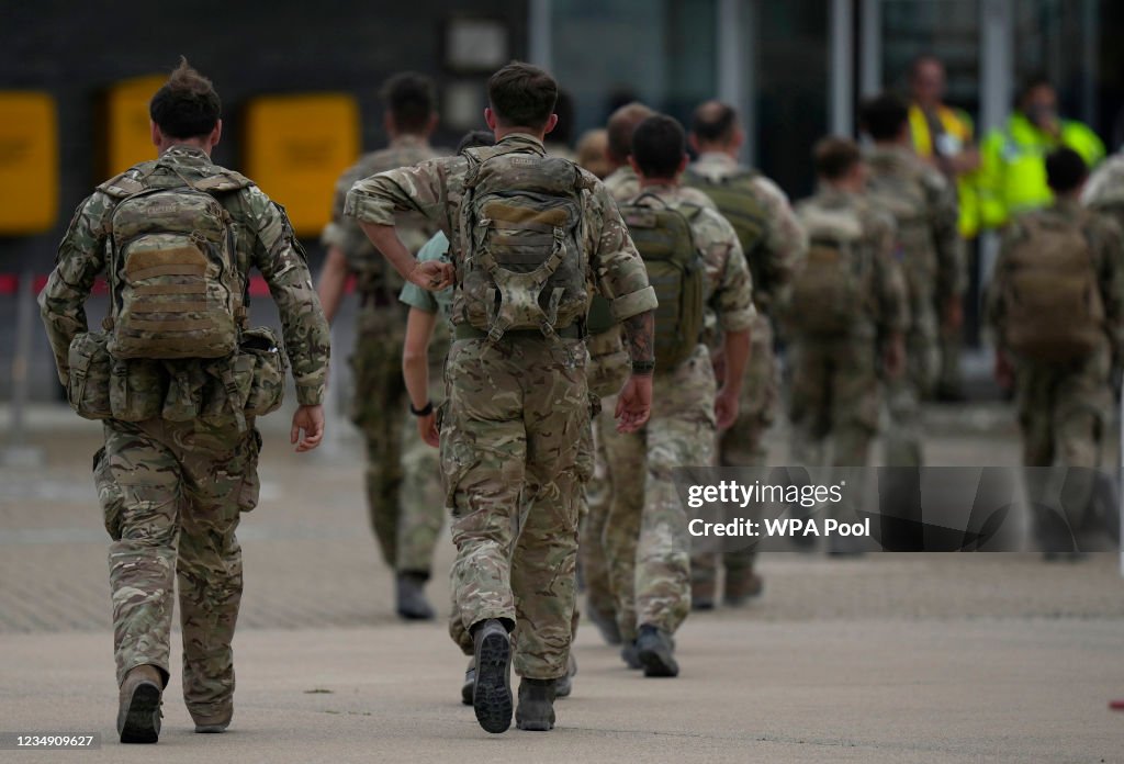 British Military Personnel Return From Kabul