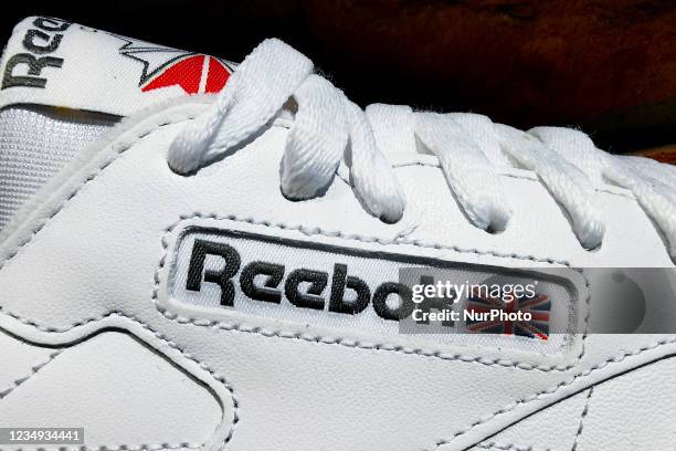 Reebok shoe is seen in a store in krakow, Poland on August 26, 2021.
