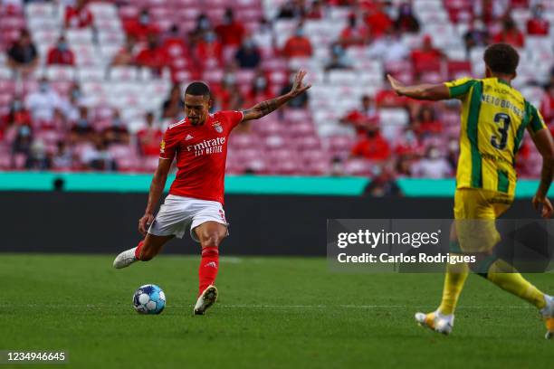 Gilberto of SL Benfica during the Liga Bwin match between SL Benfica and CD tondela at Estadio da Luz on August 29, 2021 in Lisbon, Portugal.