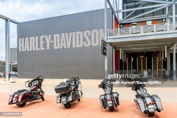 General views of the Harley-Davidson Museum on August 29, 2021 in Milwaukee, Wisconsin.