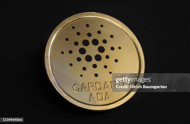 This photo illustration shows a visual representation of the digital currency Cardano on August 30, 2021 in Bonn, Germany.