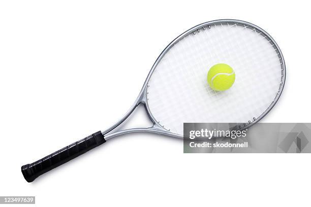 tennis racket with ball - tennis racquet 個照片及圖片檔