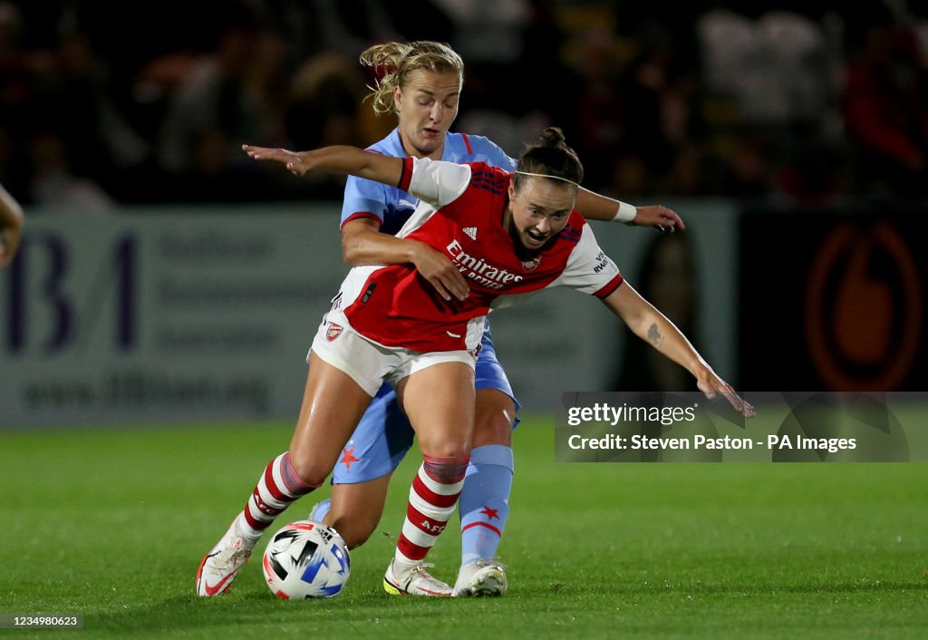 Arsenal v Slavia Praha - Women's UEFA Champions League - Second Round - First Leg - Meadow Park