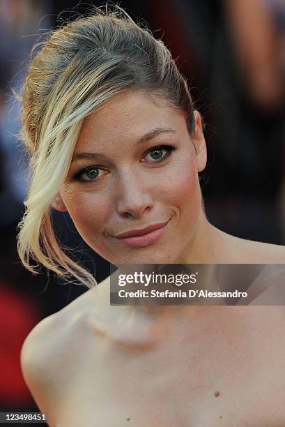 Actress Sarah Felberbaum attends "Contagion" Premiere at Palazzo del Cinema on September 3, 2011 in Venice, Italy.