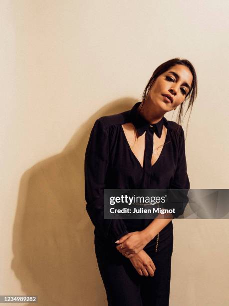 Actress Leïla Bekhti poses for a portrait on July 15, 2021 in Cannes, France.