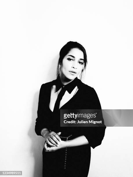 Actress Leïla Bekhti poses for a portrait on July 15, 2021 in Cannes, France.