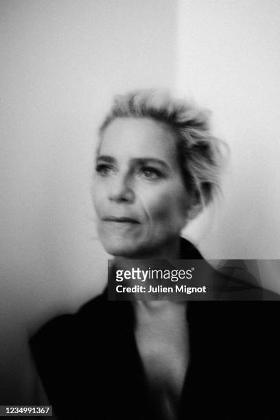 Actress Marina Fois poses for a portrait on July 10, 2021 in Cannes, France.