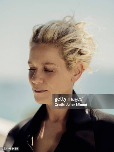 Actress Marina Fois poses for a portrait on July 10, 2021 in Cannes, France.