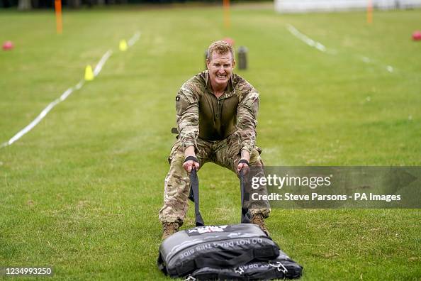 Danny Rae Army A soldier competes in the British Army Warrior Fitness Finals at Sir ...