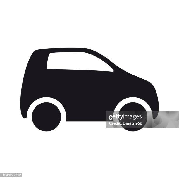 ilustraciones, imágenes clip art, dibujos animados e iconos de stock de icono del coche - coche pequeño