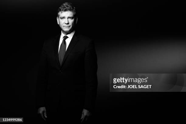 French President of the firm "Compagnie des Amandes" and former French Minister of Economy Arnaud Montebourg poses during a photo session, in Paris,...