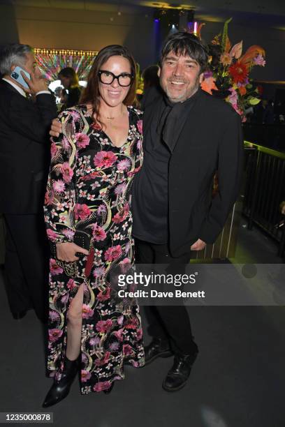 Claire Neate James and Alex James attend the 24th GQ Men of the Year Awards in association with BOSS at Tate Modern on September 1, 2021 in London,...