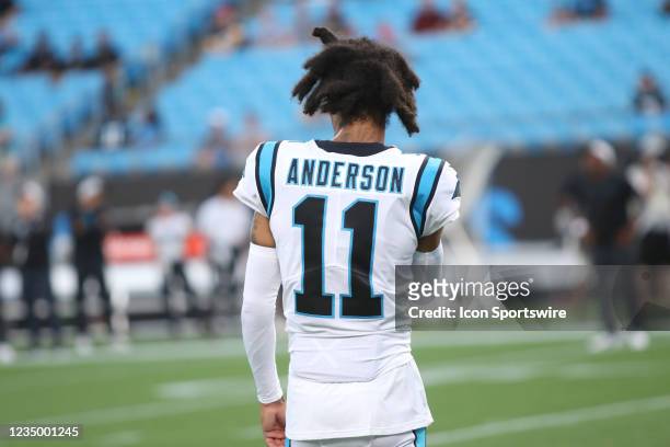 Robby Anderson wide receiver of the Panthers during a NFL football game between the Pittsburg Steelers and the Carolina Panthers on August 27, 2021...