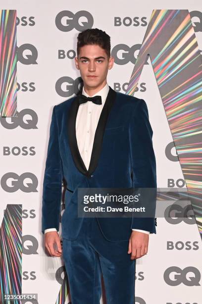 Hero Fiennes Tiffin attends the 24th GQ Men of the Year Awards in association with BOSS at Tate Modern on September 1, 2021 in London, England.