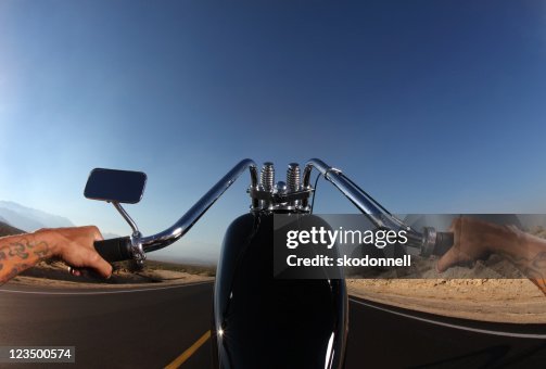 Motorcycle Rider Eye View Perspective Of Motorcycle Rider From The Seat High-Res Stock Photo ...